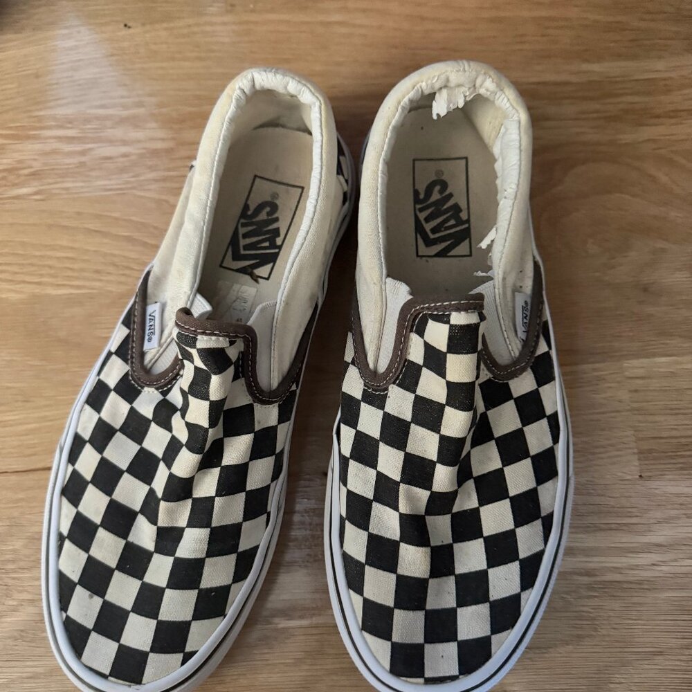 Van's Checkerboard Slip Ons